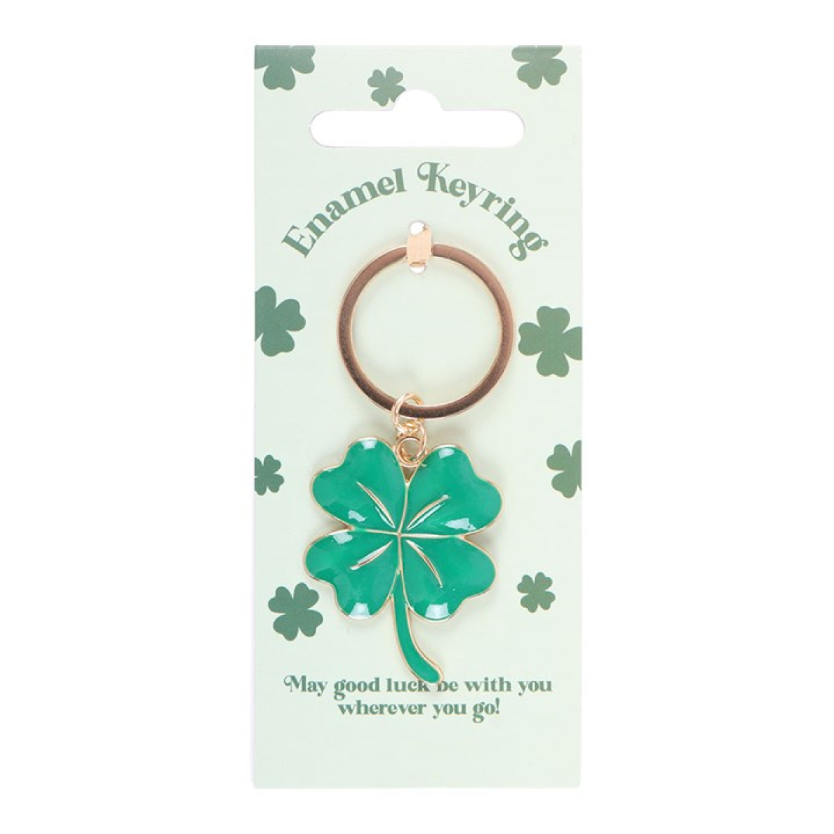 Lucky Four-Leaf Clover Keyring