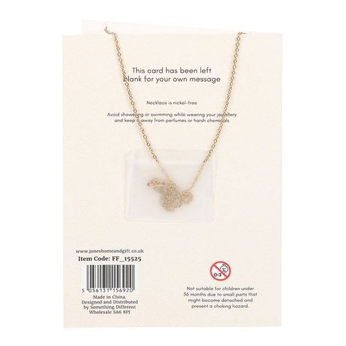 Blue Aura Crystal Mushroom Necklace Greeting Card