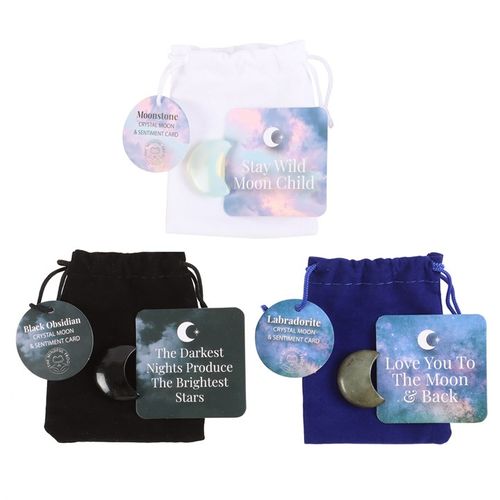 Set of 24 Lucky Crystal Moons in Display
